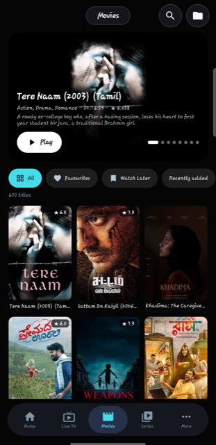 Actual StreamSetu Android movie library